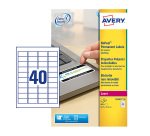 Etiquetas permanentes Avery 45,7 x 25,4 mm, láser L6145-20