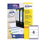 Etiquetas Avery blancas 192 x 61 mm Para Archivador -L4761 - Paquete de 25