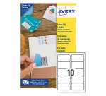 Etiquetas Avery adhesivas blancas cubrientes, 99,1 x 57mm - L4612 - Paquete de 25