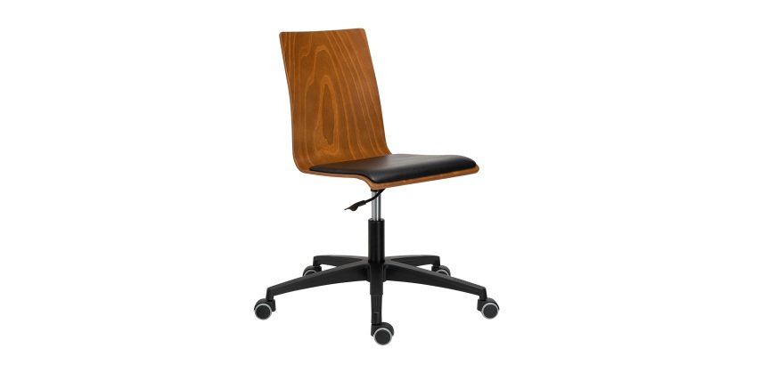 Chaise de bureau JADE - bois teinté