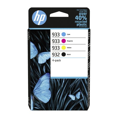 HP 932/933 Pack 4 cartuchos originales negro + tricolor (400 + 3 x 330 páginas)