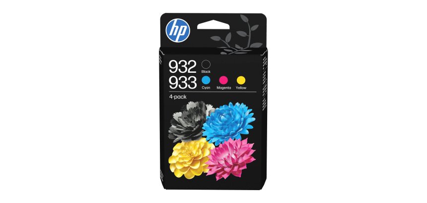 HP 932/933 Pack 4 cartuchos originales  negro + tricolor (400 + 3 x 330 páginas)