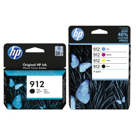 HP 912 Pack 5 cartuchos originales 2 negro + 3 colores (2x300 + 3x315 páginas)