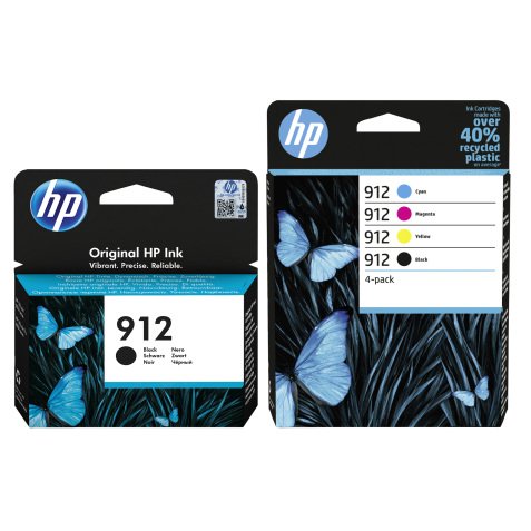 HP 912  pack 2 cartouches noires + 3 cartouches couleur pour imprimante jet d'encre