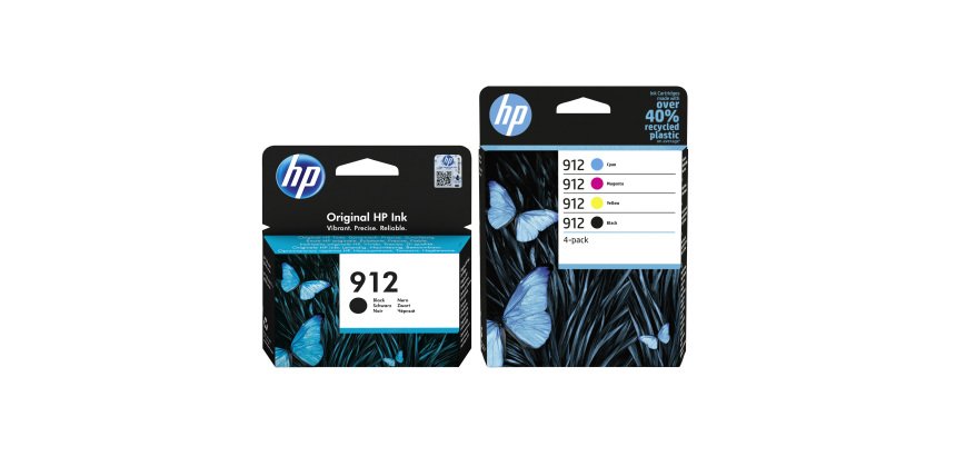 HP 912  pack 2 cartouches noires + 3 cartouches couleur pour imprimante jet d'encre
