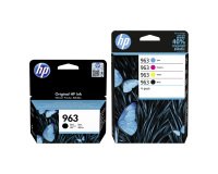 HP 963 Pack 5 cartuchos originales 2 negro + 3 colores