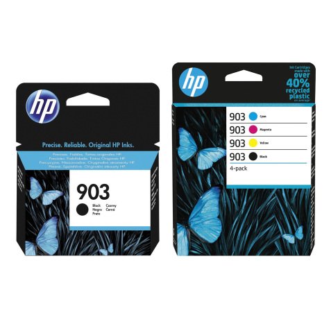 HP 903 Pack 5 cartuchos originales 2 negro + 3 colores