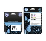 HP 950 + 951 pack 2 cartouches noires + 3 cartouches couleur pour imprimante jet d'encre