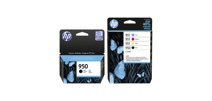 HP 950 + 951 pack 2 cartouches noires + 3 cartouches couleur pour imprimante jet d'encre