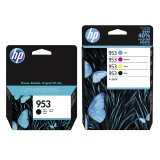 HP 953 pack 2 black cartridges + 3 colour cartridges for inkjet printer 