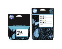 HP 953 pack 2 cartouches noires + 3 cartouches couleur pour imprimante jet d'encre