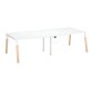 Table de réunion modulable avec extension L 280 x P 126 cm - Piétement métal et bois - Arch