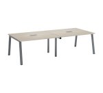 Table de réunion modulable avec extension ECLA L 280 x P 126 cm piétement métal