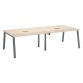 Table de réunion modulable avec extension ECLA L 280 x P 126 cm piétement métal