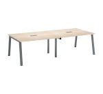 Table de réunion modulable avec extension ECLA L 280 x P 126 cm piétement métal