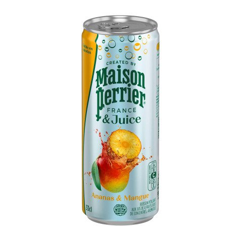 Sprudelndes Wasser Maison Perrier & Ananas-Mango-Saft 33 cl - 24 Dosen