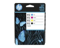 Pack HP 912 cartridges 1 black + 3 colors for inkjet printer