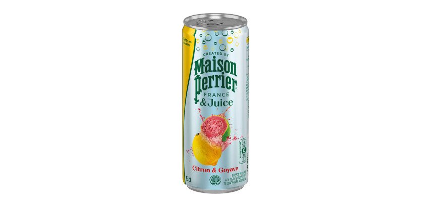 Eau gazeuse Maison Perrier & Juice citron goyave 33 cl - 24 canettes
