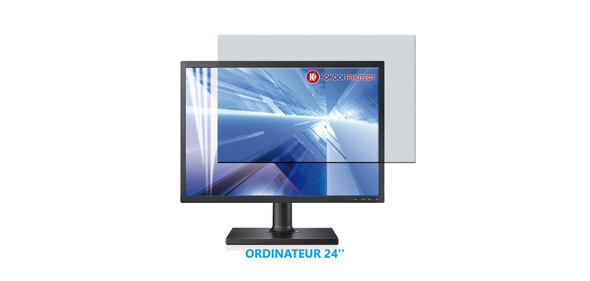 Filtre anti-reflets pour écran 24" ou inférieur