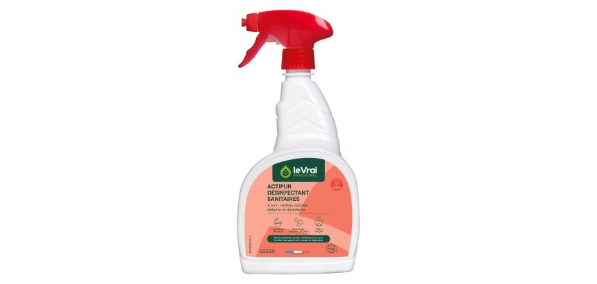 Détartrant désinfectant sanitaires Enzypin Actipur prêt à l'emploi - Spray de 750 ml