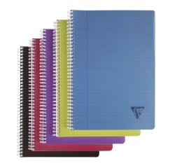 Spiral notebook Clairefontaine Linicolor A4 21 x 29,7 cm white lined 180 pages 