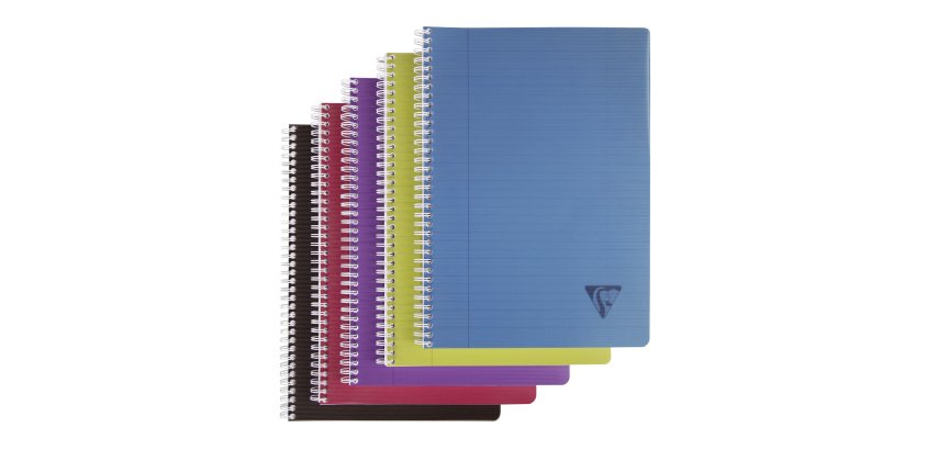 Spiral notebook Clairefontaine Linicolor A4 21 x 29,7 cm white lined 180 pages 