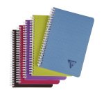 Cahier spirale Clairefontaine Linicolor A5 14,8 x 21 cm petits carreaux 180 pages