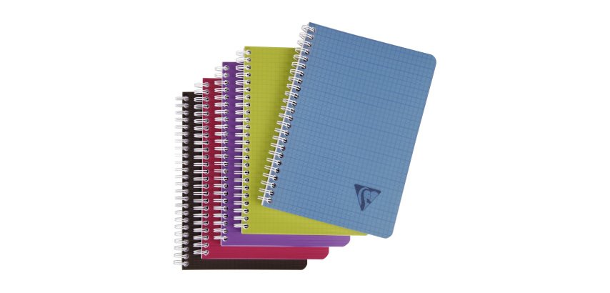 Cahier spirale Clairefontaine Linicolor A5 14,8 x 21 cm petits carreaux 180 pages