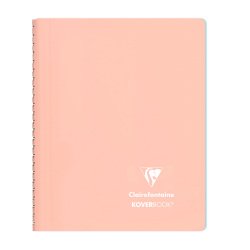 Cahier spirale Clairefontaine Koverbook Blush A5 14,8 x 21 cm petits carreaux 160 pages