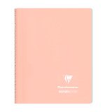 Cahier spirale Clairefontaine Koverbook Blush A5 14,8 x 21 cm - petits carreaux - 160 pages