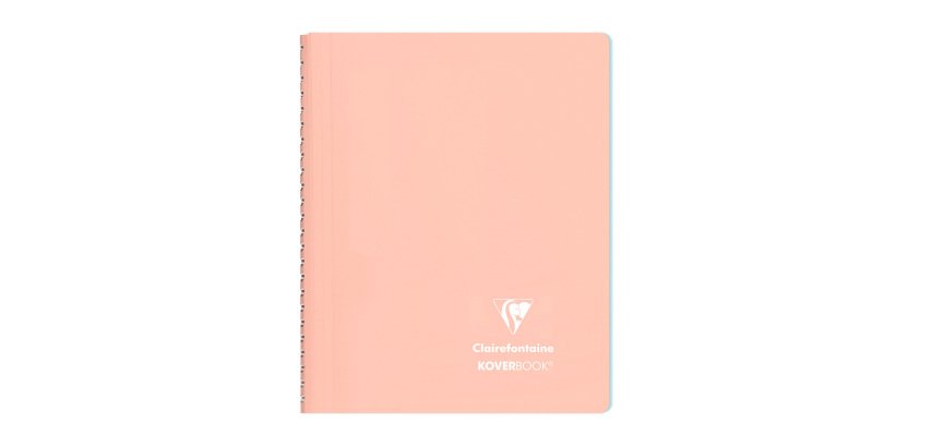 Heft mit Spiralbindung Clairefontaine Koverbook Blush A5 14,8 x 21 cm kleine Karos 160 Seiten 