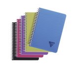 Cahier spirale Clairefontaine Linicolor A5 14,8 x 21 cm - blanc ligné - 180 pages
