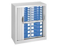 Tambour cabinet height 100 cm - 24 drawers