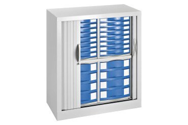 Armoire à rideaux hauteur 100 cm - 24 tiroirs