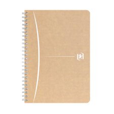 Cahier recyclé spirale Oxford Touareg A5 14,8 x 21 cm petits carreaux 180 pages