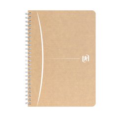 Cahier recyclé spirale Oxford Touareg A5 14,8 x 21 cm petits carreaux 180 pages