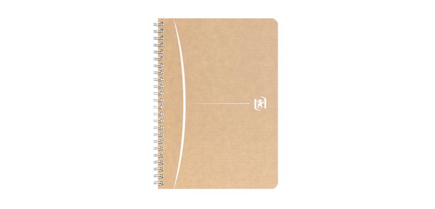 Cahier recyclé spirale Oxford Touareg A5 14,8 x 21 cm petits carreaux 180 pages