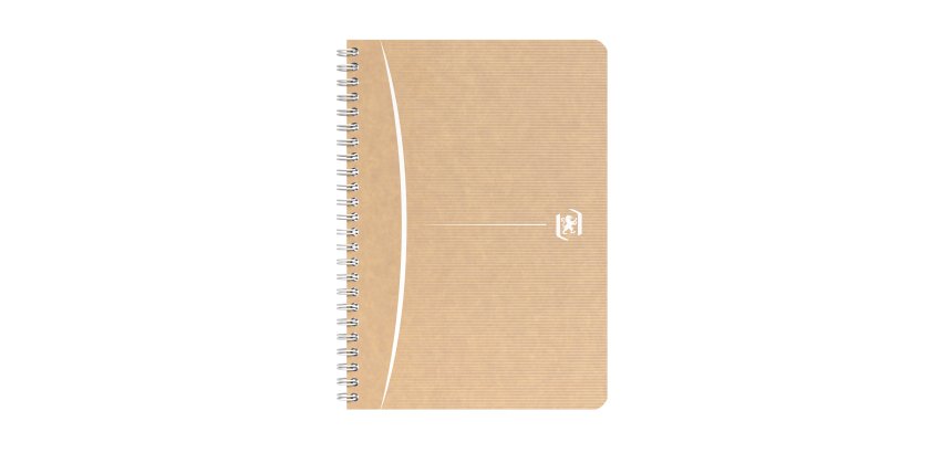 Cahier recyclé spirale Oxford Touareg A5 14,8 x 21 cm petits carreaux 180 pages