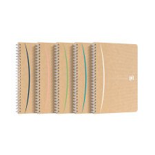 Spiral notebook recycled Oxford Touareg A5 14,8 x 21 cm small squares 180 pages