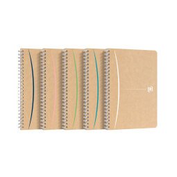 Spiral notebook recycled Oxford Touareg A5 14,8 x 21 cm small squares 180 pages