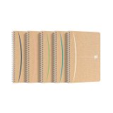 Cahier recyclé spirale Oxford Touareg A5 14,8 x 21 cm - petits carreaux - 180 pages