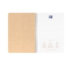 Cahier recyclé spirale Oxford Touareg A5 14,8 x 21 cm petits carreaux 180 pages