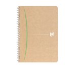 Cahier recyclé spirale Oxford Touareg A5 14,8 x 21 cm petits carreaux 180 pages