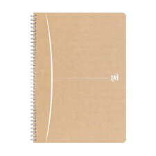 Cahier recyclé spirale Oxford Touareg A4 21 x 29,7 cm petits carreaux 100 pages