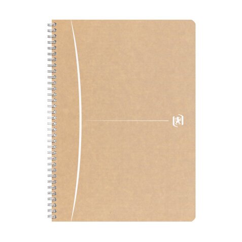 Cahier recyclé spirale Oxford Touareg A4 21 x 29,7 cm petits carreaux 100 pages