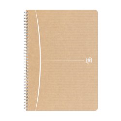 Cahier recyclé spirale Oxford Touareg A4 21 x 29,7 cm petits carreaux 100 pages