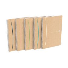 Cahier recyclé spirale Oxford Touareg A4 21 x 29,7 cm petits carreaux 100 pages