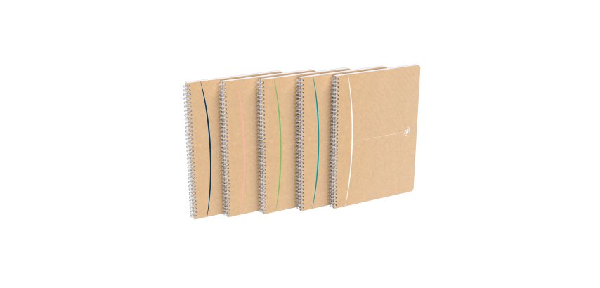 Cahier recyclé spirale Oxford Touareg - A4 21 x 29,7 cm - petits carreaux - 100 pages