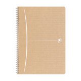 Cahier recyclé spirale Oxford Touareg A4 21 x 29,7 cm grands carreaux 180 pages