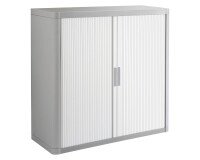 Armario de oficina poliestireno desmontable Easy Office Alt. 104 x An.110 cm Gris Puerta persiana 